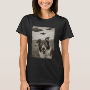 Border Collie Dog UFO Buitenaards Zelf T-shirt