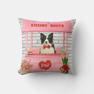 Border Collie Dog Valentijnsdag Kissing Booth Kussen