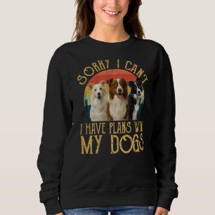 Border Collie Dog Voor Mannen Vrouwen Retro Trui