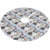 Border Collie Dog Winter Wonderland Kerstvreugde Kerstboom Rok (Gekanteld)