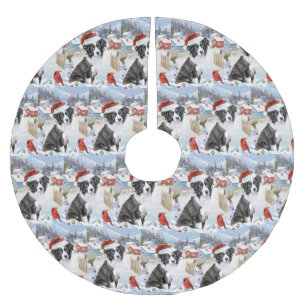 Border Collie Dog Winter Wonderland Kerstvreugde Kerstboom Rok