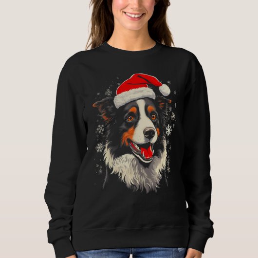Border Collie Dog Xmas Trui (Voorkant)