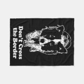 Border Collie Dont Cross The Border Fleece Deken (Voorkant (Horizontaal))