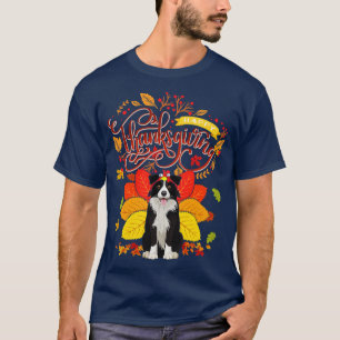Border Collie Dragen Turkije Pet Herfst Herfst Dan T-shirt