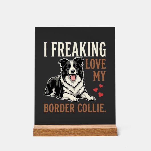 Border Collie drôle d'amour de chien (Recto)