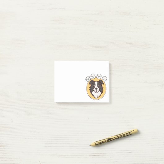Border Collie droomt van schapen Post-it® Notes (Op bureau)