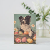 Border Collie  Easter Briefkaart (Staand voorkant)