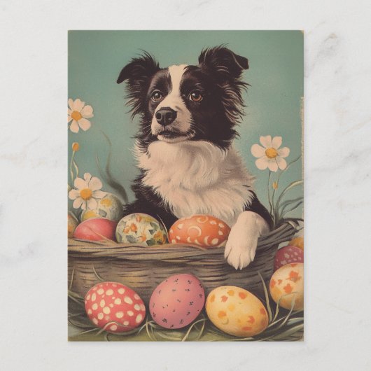 Border Collie  Easter Briefkaart (Voorkant)