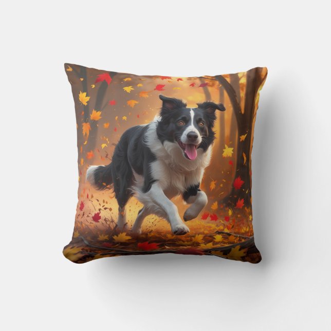 Border Collie Elegant Sierkussen (Voorkant)