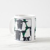 Border collie et tasse de moutons (Devant gauche)