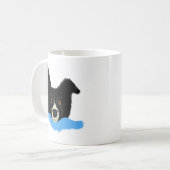 Border Collie Face Koffiemok (Voorkant links)