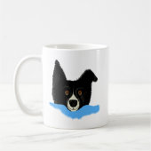Border Collie Face Koffiemok (Links)