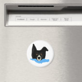 Border Collie Face Magneet (Insitu (Vaatwasser))