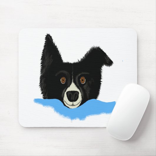 Border Collie Face Muismat (Met muis)