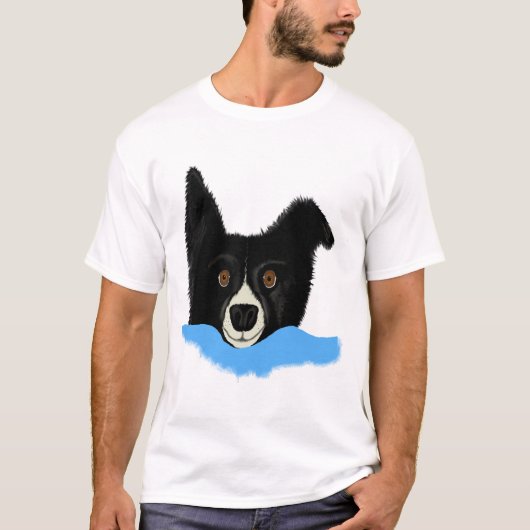 Border Collie Face T-shirt (Voorkant)