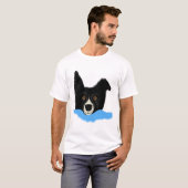 Border Collie Face T-shirt (Voorkant volledig)