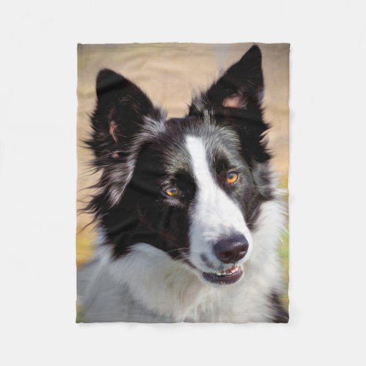 Border Collie Fleece Deken (Voorkant)