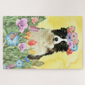 Border Collie Flowers Legpuzzel (Horizontaal)