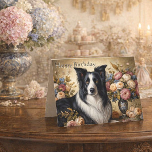 Border Collie Gefeliciteerd Vouwkaart Kaart