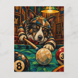 Border Collie, Geometrisch Mozaïek Briefkaart