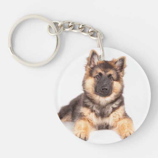 Border Collie German Shepherd Mix Sleutelhanger (Voorkant)