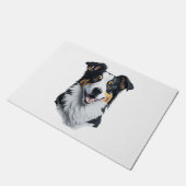 Border Collie gezicht Deurmat (Schuin)