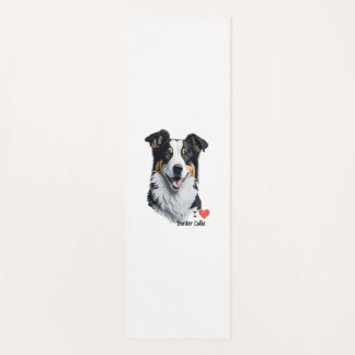 Border Collie gezicht (met I Love tekst) Yogamat
