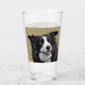 Border Collie Glas (Voorkant)