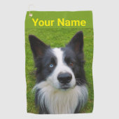 Border Collie Golf Towel Golfhanddoek (Voorkant)