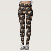 Border Collie Halloween eng Leggings (Voorkant)