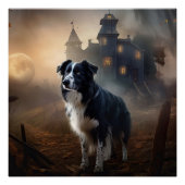 Border Collie Halloween eng Perfect Poster (Voorkant)