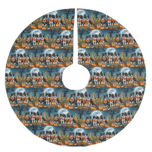 Border Collie Halloween Griezelig Kerstboom Rok