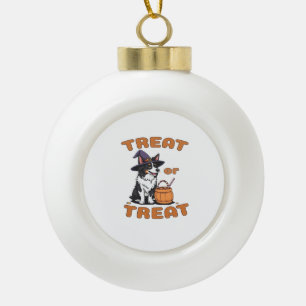 Border Collie Halloween honden kostuum �Snoep of S Keramische Bal Ornament
