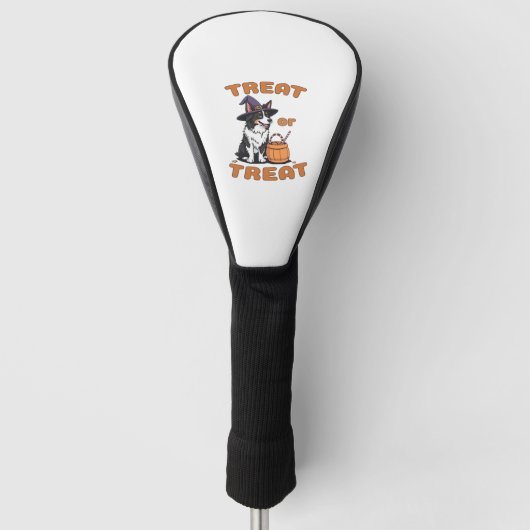 Border Collie Halloween Hondenkostuum "Trakteer of Golfheadcover (Voorkant)