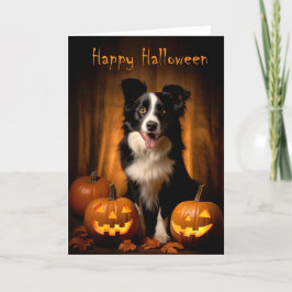Border Collie Halloween Kaart