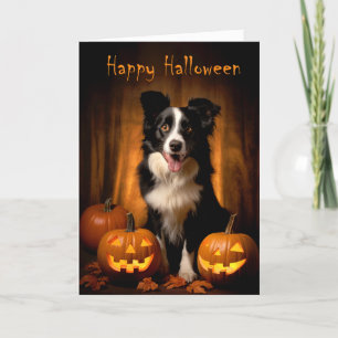 Border Collie Halloween Kaart