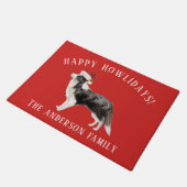 Border Collie Happy Hoessevenementen Kerstmis Deurmat (Schuin)