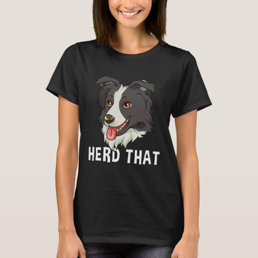 Border Collie Herd the T-shirt (Voorkant)