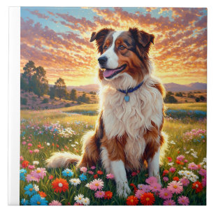 Border Collie Herdershond Tegeltje