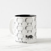 Border Collie Herding Sheep Mok (Voorkant links)