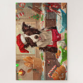 Border Collie Holiday Baking: Feestelijke Kerst Legpuzzel (Verticaal)