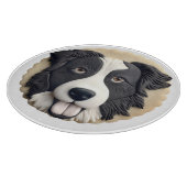 Border Collie Hond 3D Geïnspireerd  Snijplank (Hoek)