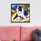 Border Collie-hond Canvas Afdruk (Insitu (Woonkamer))