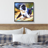 Border Collie-hond Canvas Afdruk (Insitu (Slaapkamer))