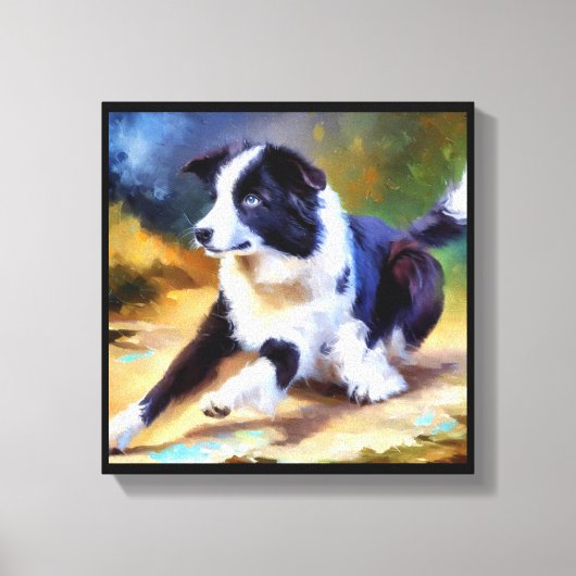 Border Collie-hond Canvas Afdruk (Voorkant)