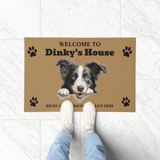Border Collie Hond Deurmat (Binnen)