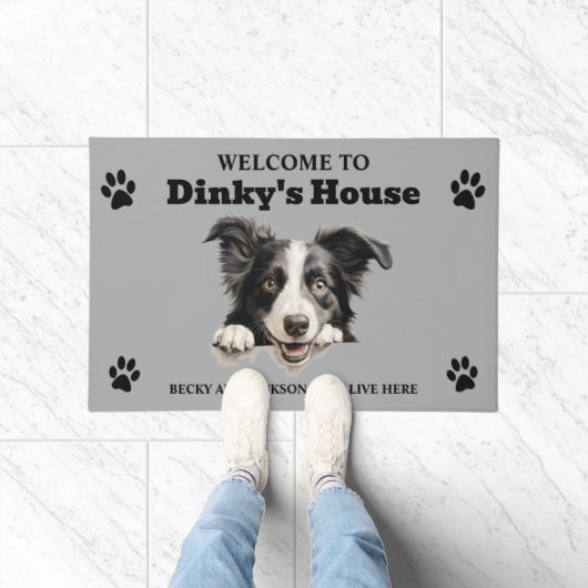 Border Collie Hond Deurmat (Binnen)