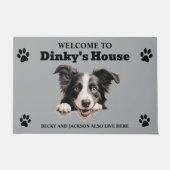 Border Collie Hond Deurmat (Voorkant)