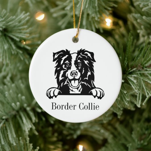 Border Collie hond Gepersonaliseerd Ornament voor  (Boom)