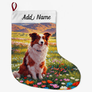 Border Collie Hond Grote Kerstsok